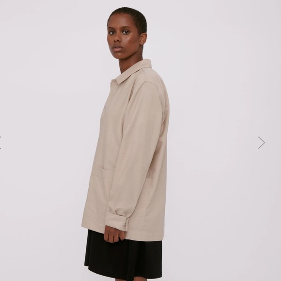 Organic Basics Women Cotton Oxford Overshirt Small - Picture 3 of 9